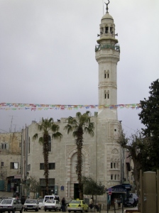  Mosque of Omar at the end of Manger Square opposite the ancient Church of the Nativity.