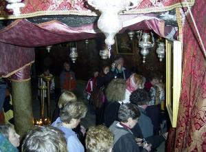 Inside the Grotto of the Nativity