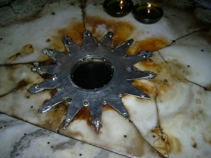 A silver star on the floor of the Grotto of the Nativity marks the spot where Jesus was born.